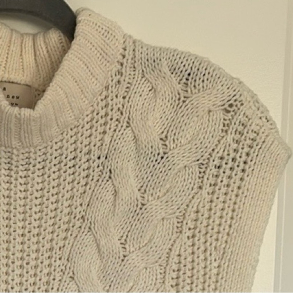 Cream Cable Knit Sweater